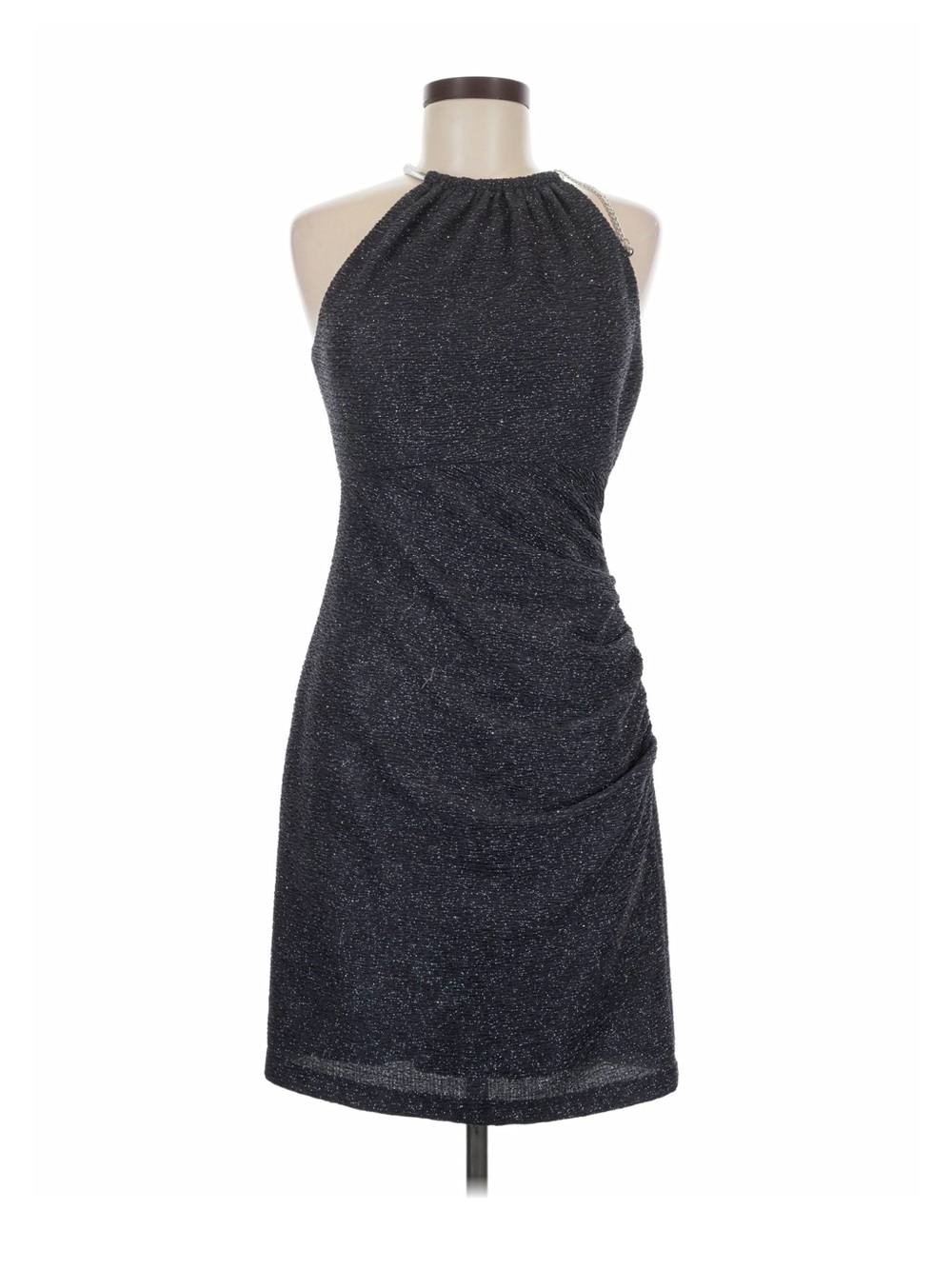 Eliza J Black Sparkle Halter Mini Dress